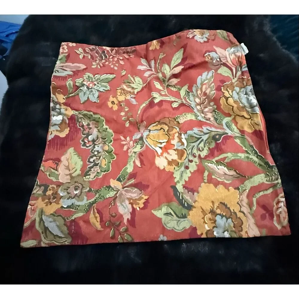 One Pottery Barn Vanessa  Sham Pillowcase Floral Linen Cotton